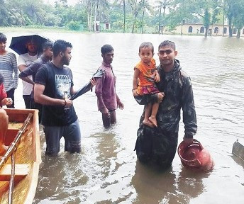 বন্যাদুর্গত তিন জেলায় সাড়ে ৯ হাজার মানুষ উদ্ধার করেছে কুমিল্লা সেনাবাহিনী